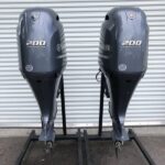 Used Twin Yamaha F200XCA 4-Strokw Outboard Motors